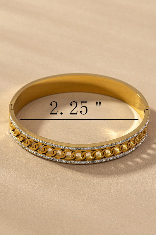 waterproof chain pattern hinge bangle