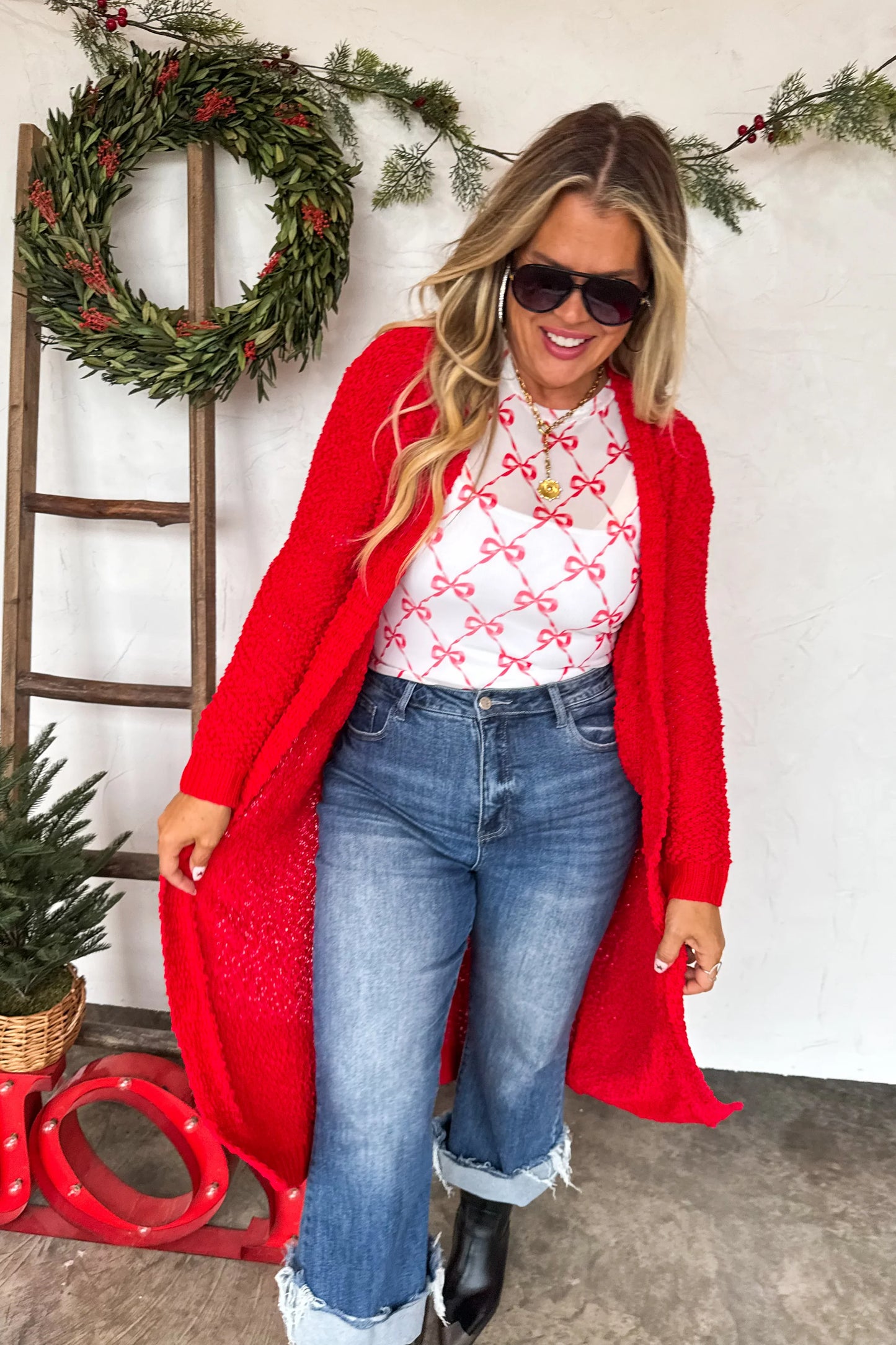 PREORDER: Poppy Knit Popcorn Cardigan