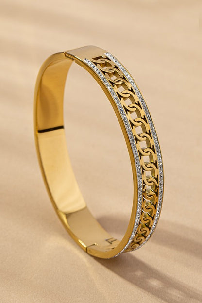 waterproof chain pattern hinge bangle