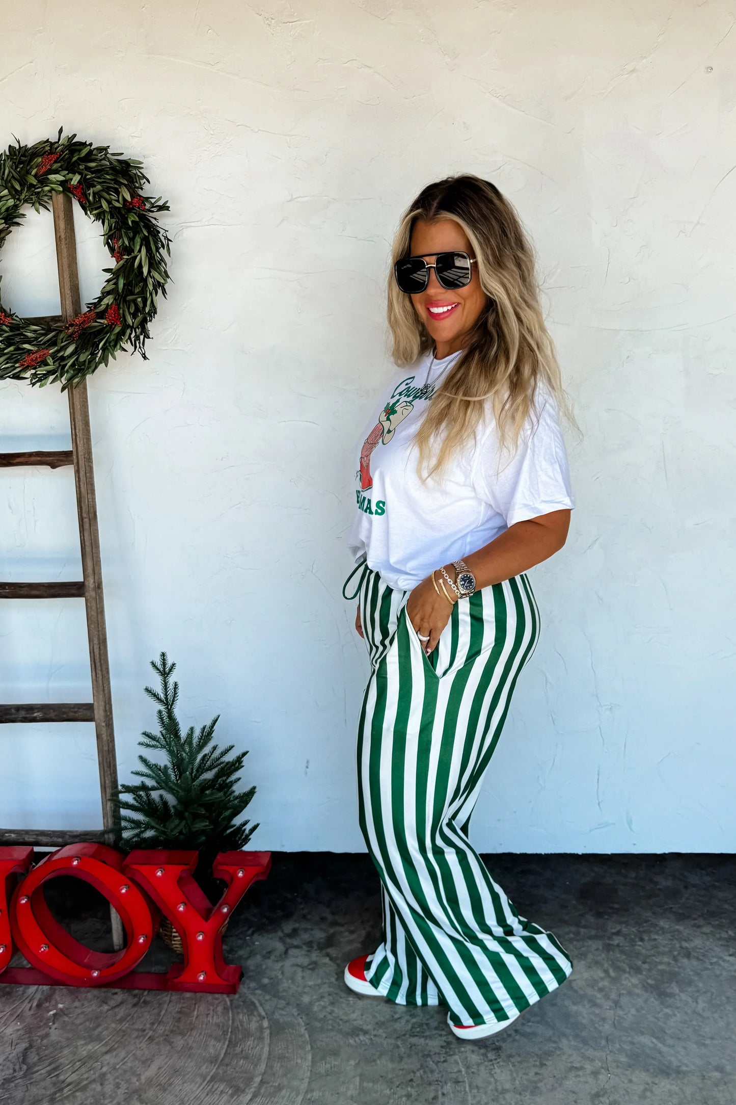 PREORDER: Christmas Vertical Vibes Stripe Pants